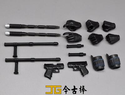 Hottoys1/6兵人模型HT美国队长3内战黑寡妇手型护腕格洛克手枪武