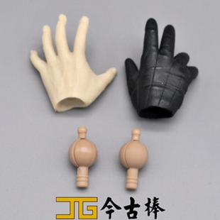 1/6兵人模型SIDESHOW黑色手套手/祼手一对 送连接器