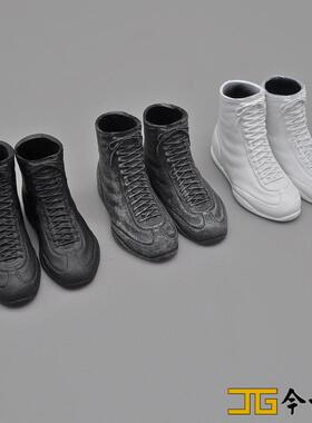 ZCWO MH.3拳击手1/6 兵人拳王战斗靴鞋子旧化版黑色白色