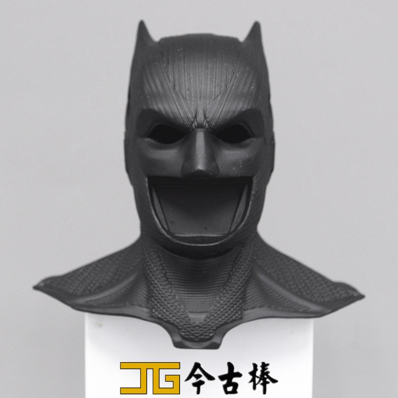 HT 1/6模型Hot 正义联盟 MMS432 中甲 全黑 蝙蝠侠 头罩脖套 DIY