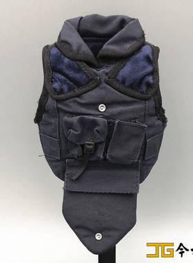 威龙1:6兵人现代美军特种部队反恐SWAT藏蓝色防弹防护背心装备