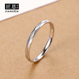 925银戒指女士闭口时尚潮流小众设计高级感纯银尾戒独身小指指环