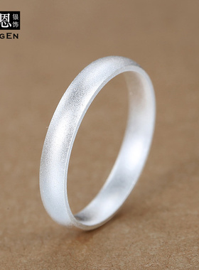 999足银古法闭口女士戒指