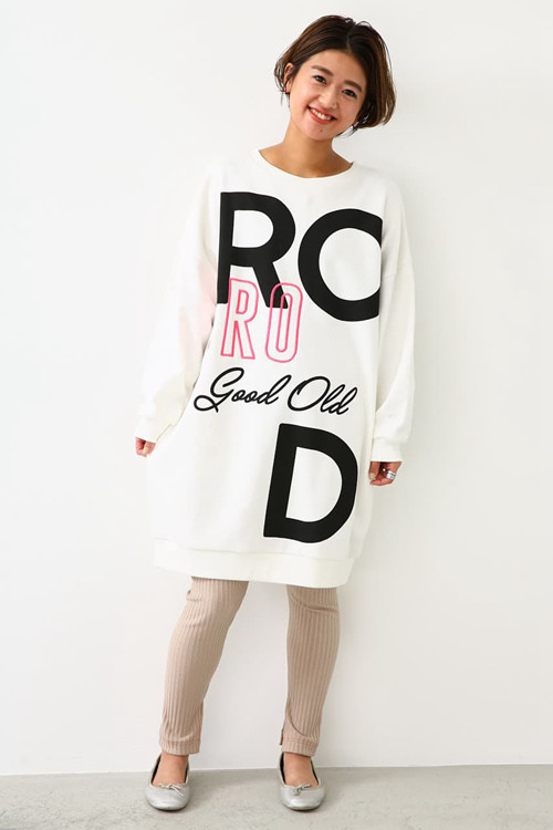 日本rodeo crowns 女士中长针织卫衣长裙 连衣裙  春秋款