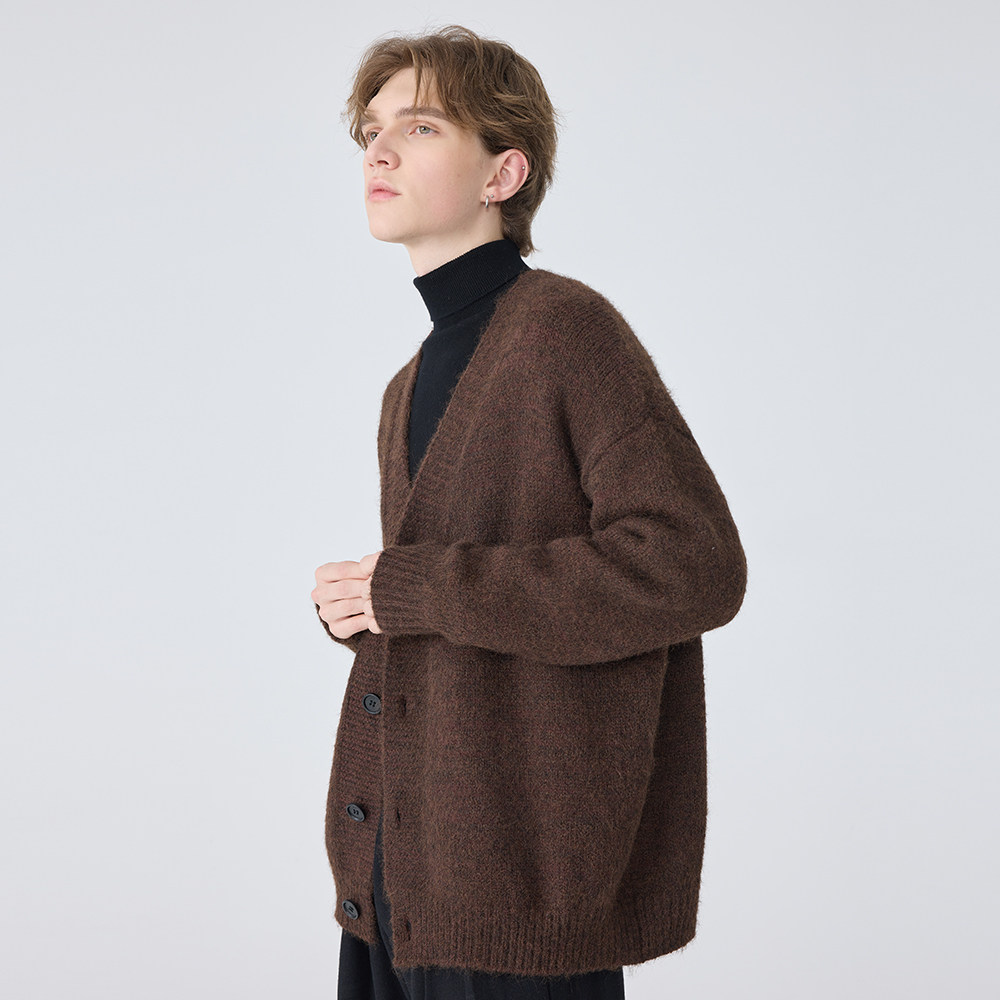 秋季新款原创设计V领男士休闲简约复古针织开衫外套,男装,针织衫/毛衣,淘宝优惠券,粉丝福利购,淘宝优惠卷