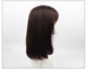 短直发甜美可爱真人发丝时尚 女40厘米中长假发发套深棕空气刘海