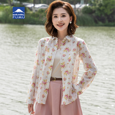 富木女式平布长袖衬衫