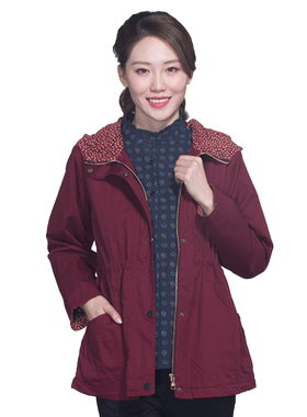 富木新品女士加大码全棉短风外套