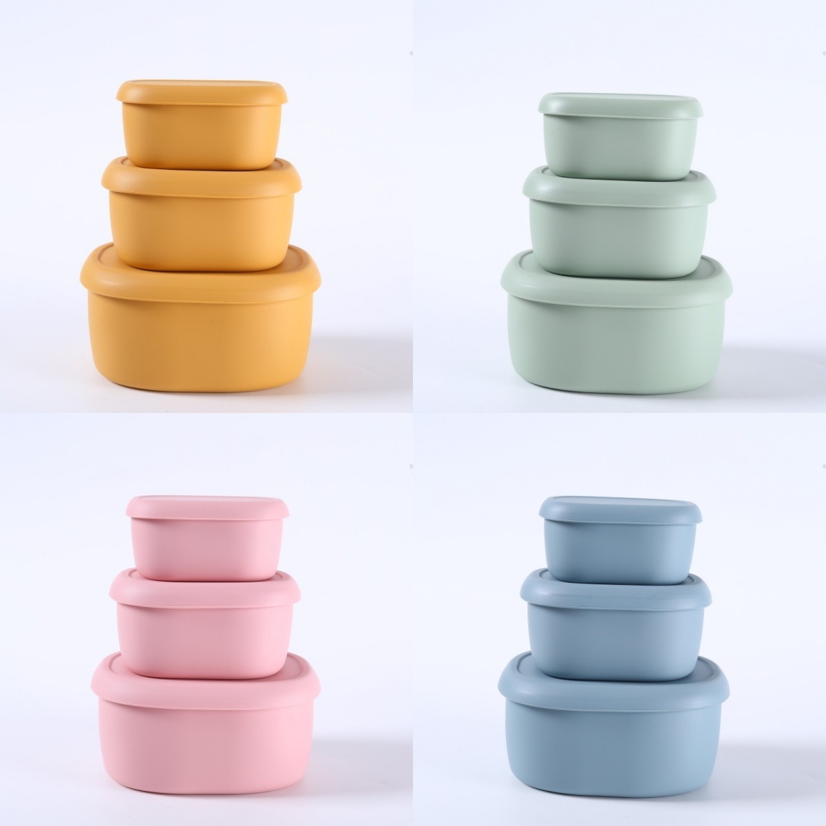 高颜值食品级硅胶冷藏饭盒微波减脂餐密封上班学生水果便当盒保鲜,餐饮具,保鲜盒,淘宝优惠券,粉丝福利购,淘宝优惠卷