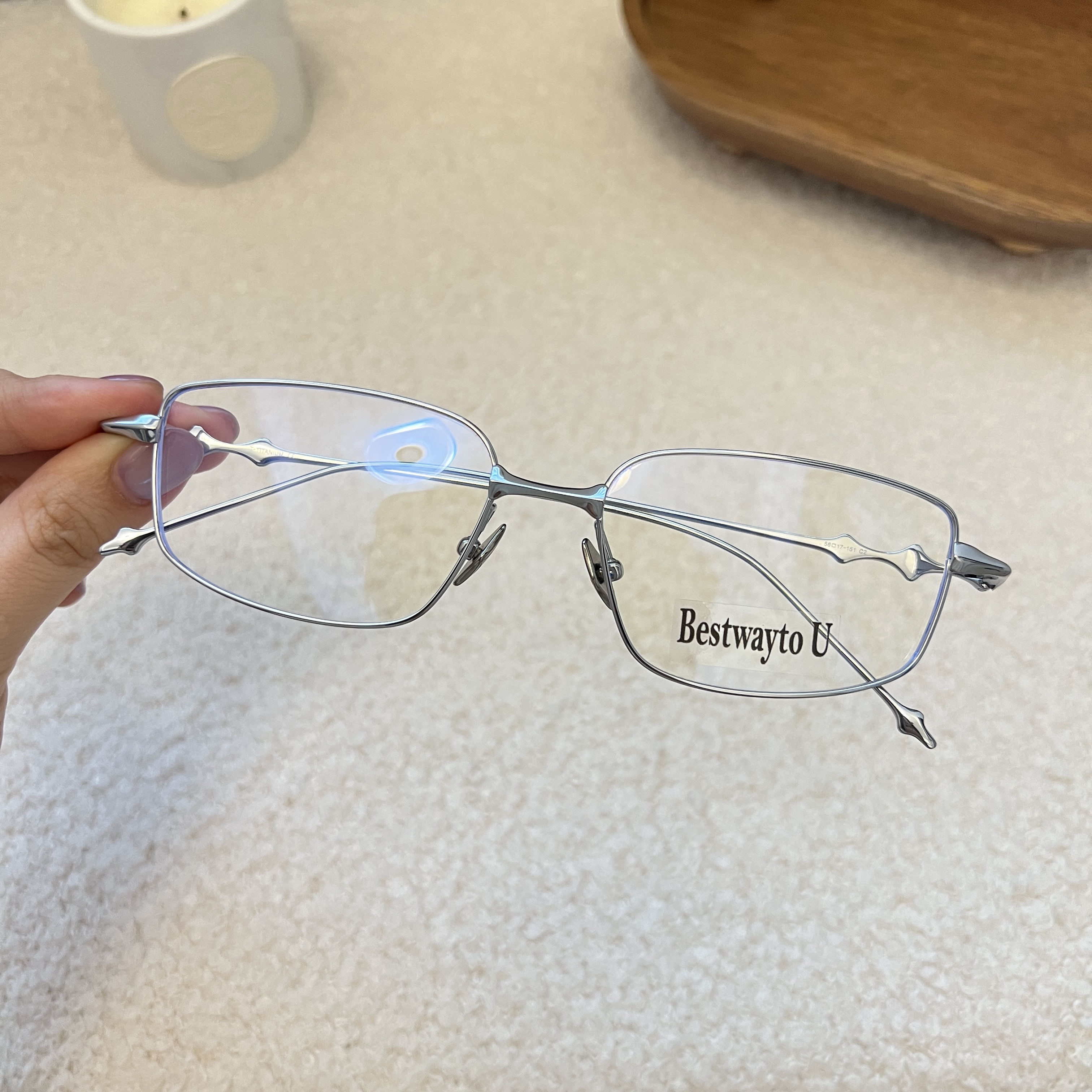 韩系不规则方形眼镜男女同款超轻