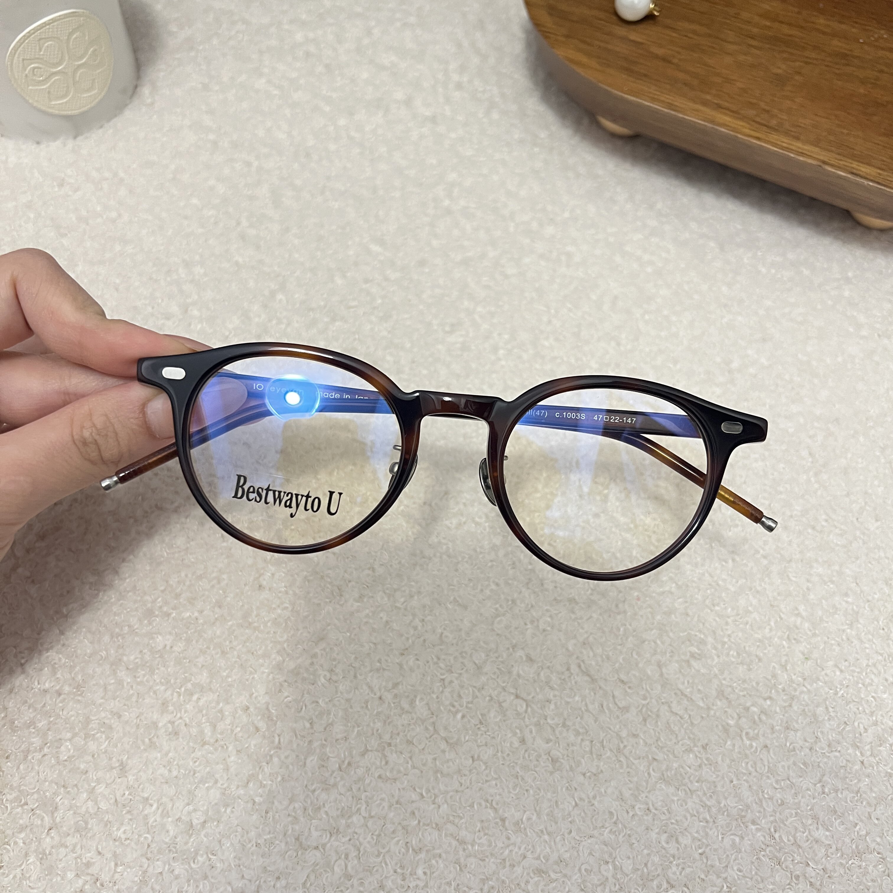 海的潮 肉桂琥珀 椭圆镜框超轻光学慵懒通勤韩系玳瑁文艺素颜眼镜