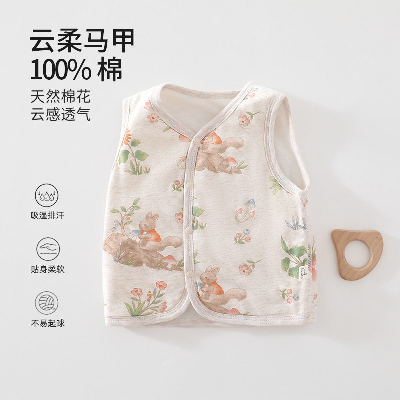 宝宝马甲保暖新生儿上衣坎肩夹棉马甲
