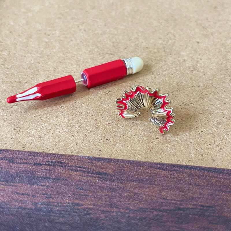 奇奇怪怪的铅笔耳环趣味创意个性