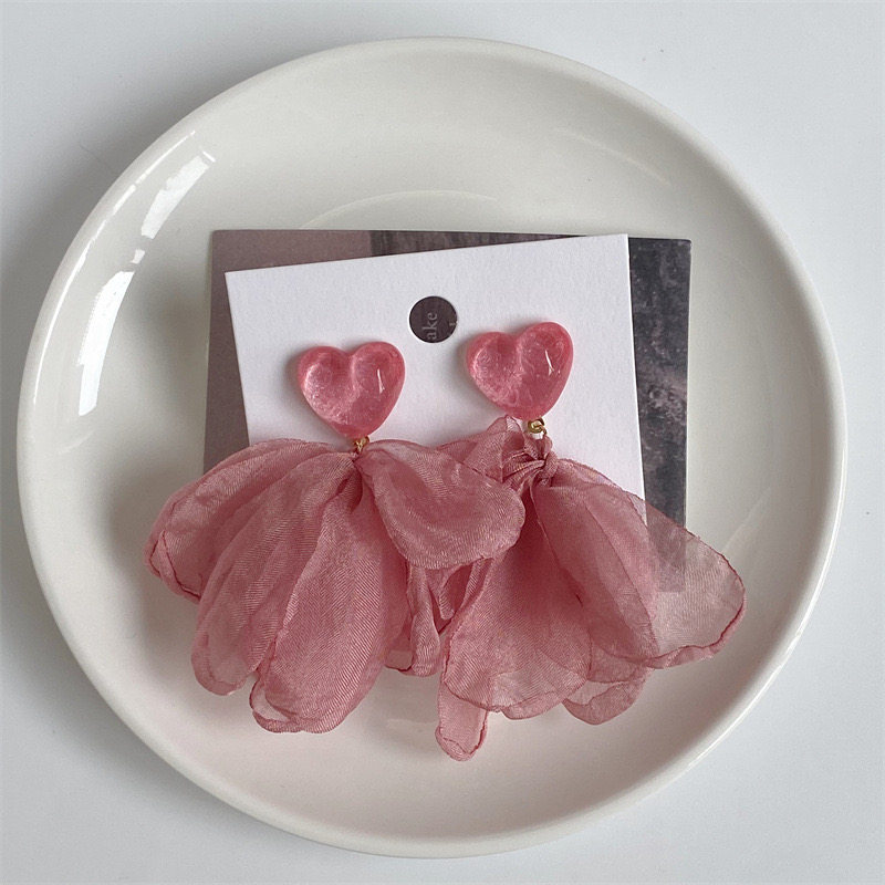 度假风超仙粉色爱心花朵耳环纯欲氛围感小众设计感甜美耳饰银针,饰品/流行首饰/时尚饰品新,耳环,淘宝优惠券,粉丝福利购,淘宝优惠卷