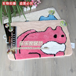 浴室垫 地毯45 卡通防滑地垫 超细纤维吸水门垫 65可爱小猫