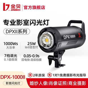 金贝DPX1000W影室闪光灯专业摄影灯套装 产品高画质商业打光灯 摄影棚广告肖像婚纱写真拍照补光灯室内人像服装