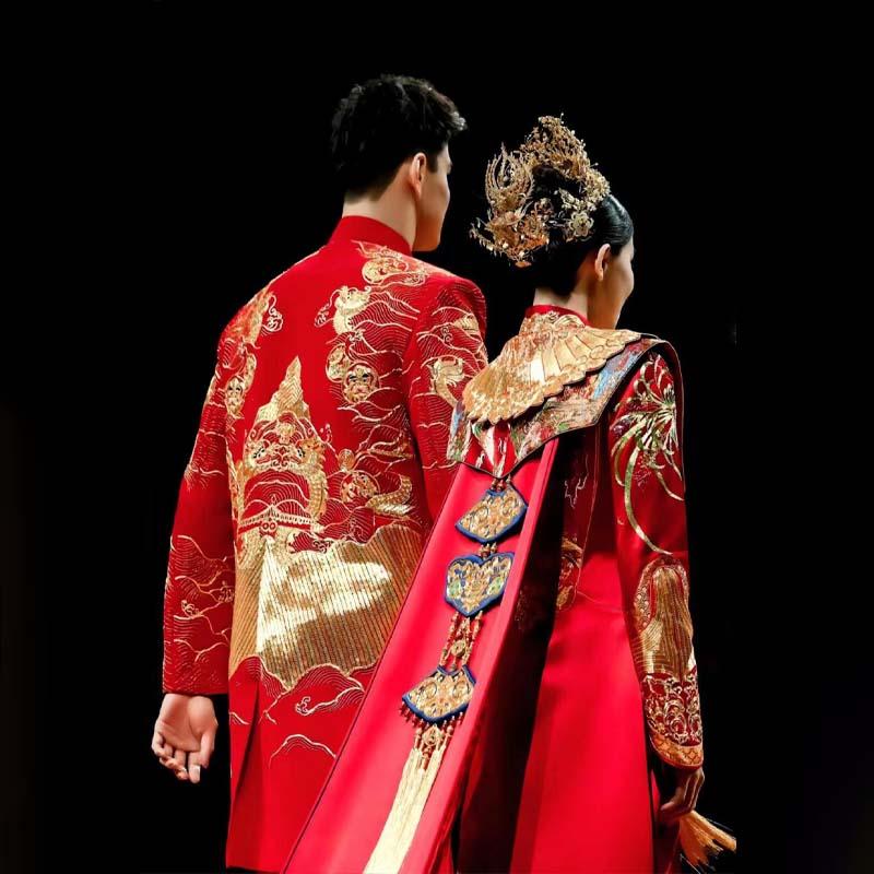 龙凤褂2024年新款新娘高端中式秀禾出阁服孙杨同款重工修身敬酒服