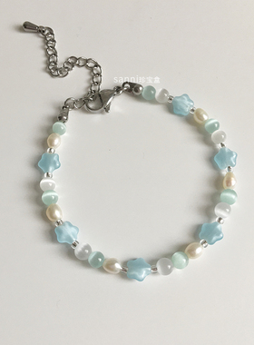 可爱奶蓝色星星简单纯粹好玩