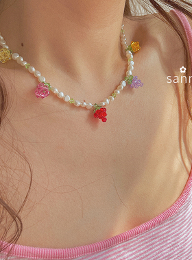 sanni活力柑橘925银巴洛克珍珠