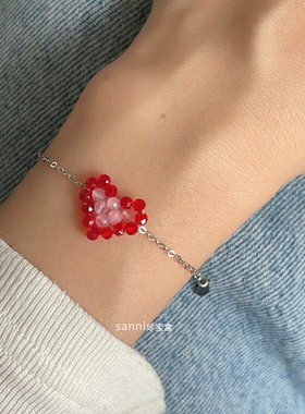 精致小众水晶串珠手链小众