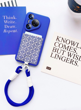 B021复古艺术卡包手机壳挂绳华为Pura70pro卡套独立P70镜头防摔P60卡槽P50电梯门禁mate60插卡Pura70软P50pro