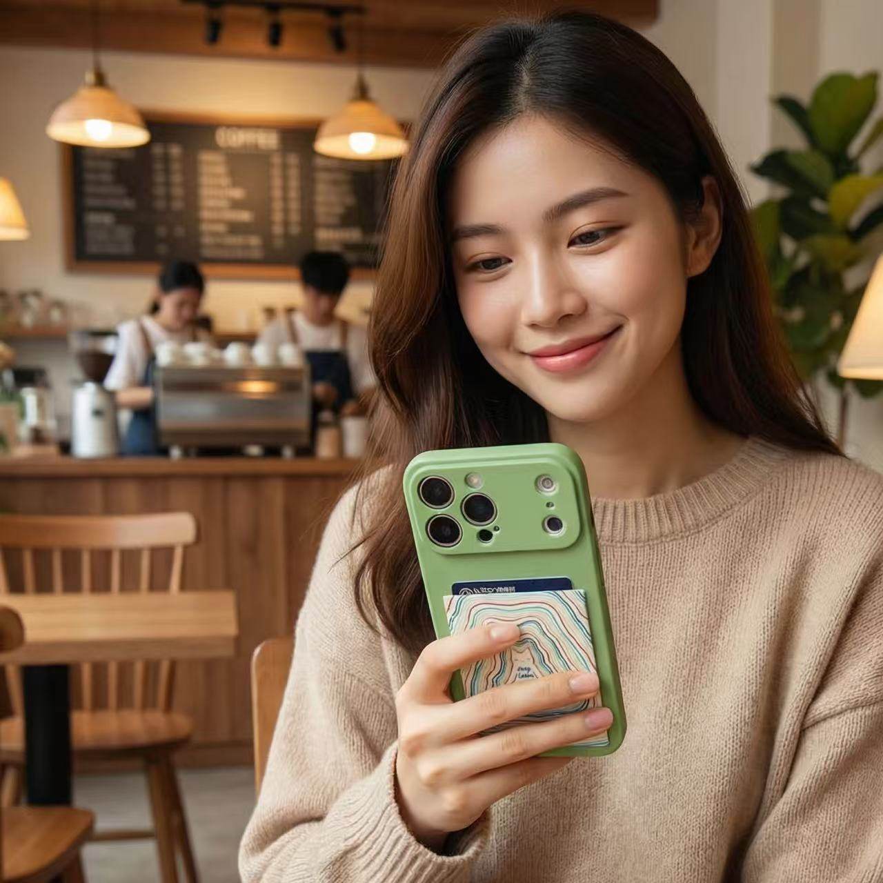 健康瑜伽打坐 插卡手机壳带卡包苹果17promax装卡套iphone16promax交通卡槽17pro身份证16pro精孔17/15/14/13