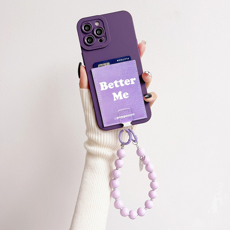 Better Me Z005独立卡包插卡手机壳全软背贴适用iphone16promax带卡套苹果15/14/13卡槽16pro挂绳防摔15pro软