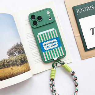 永远不算晚 独立带卡包手机壳插卡苹果17promax装卡套iphone17promax交通卡17pro身份证16pro挂绳17/15/14/13