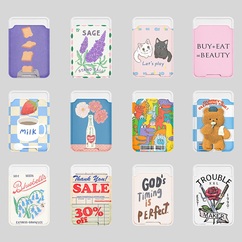 通用背贴卡包独立插卡带卡套适用于iphone16promax手机壳文艺小众苹果15pro男女趣味个性创意14/13华为mate70