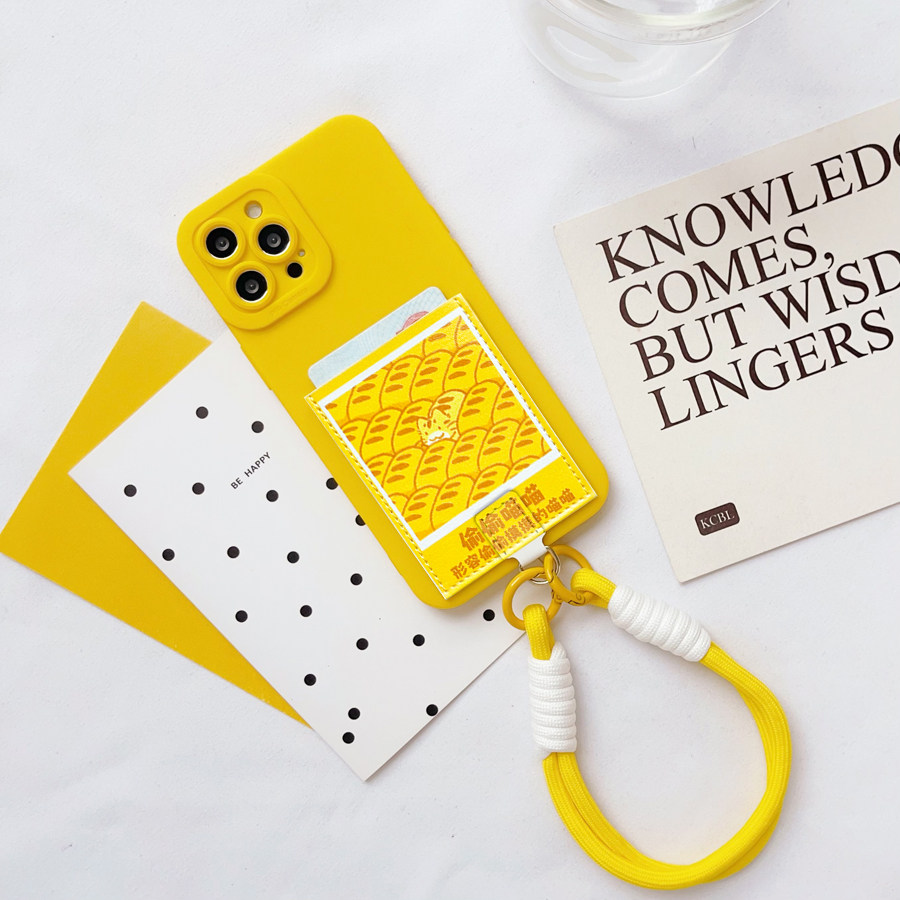 偷偷喵喵可爱独立卡包手机壳带卡适用苹果16promax皮质卡套iPhone16pro防摔挂绳15pro插卡14/13/12公交卡槽软