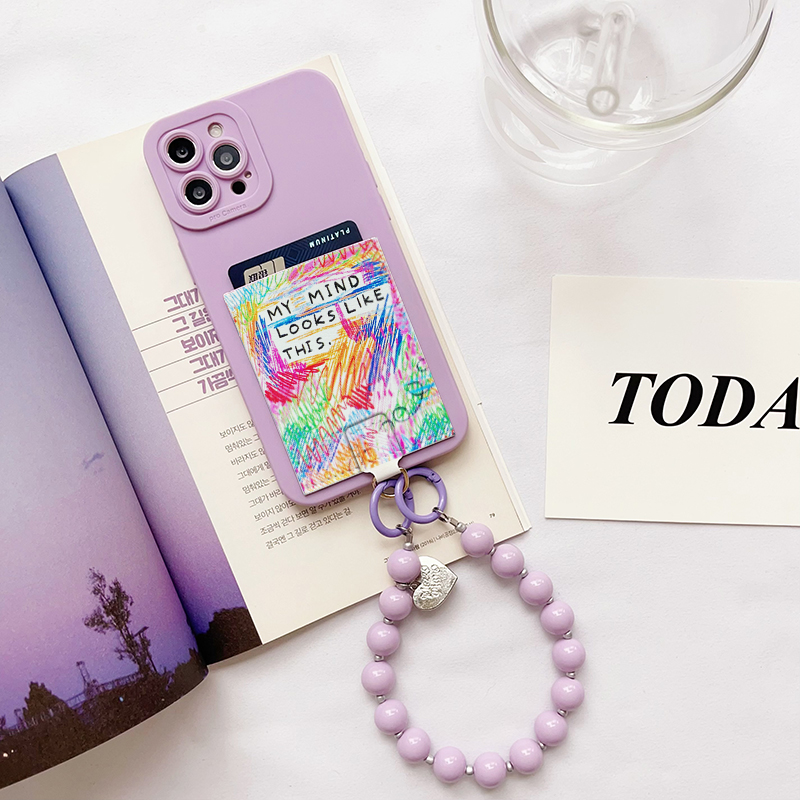 Z015我的思路创意独立卡包手机壳卡贴苹果16promax皮质卡套iPhone16pro防摔挂绳15pro插卡14/13/12公交卡槽软