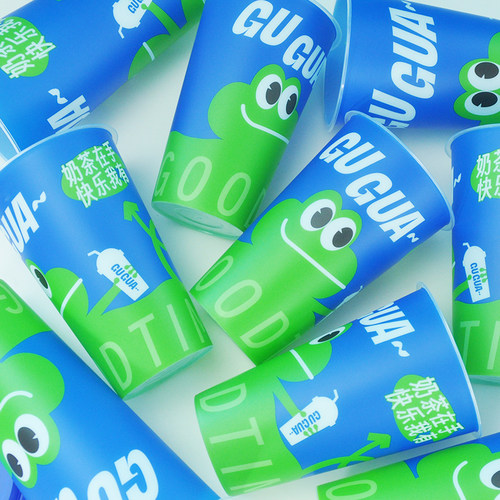 高颜值厚奶茶杯90口径膜内贴定制