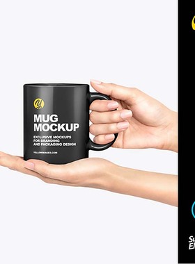 企业VI咖啡杯子磨砂牛奶杯马克杯PS样机品牌展示设计贴图素材代下