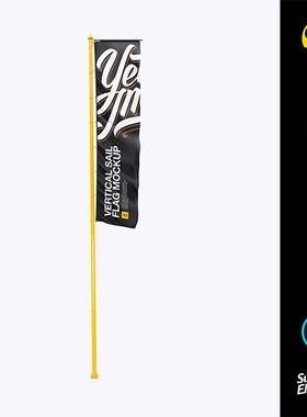 16955 品牌宣传VI设计道旗样机模板PSD源文件yellowimages素材