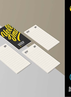 企业便条簿展示ps样机品牌设计广告展示模版素材yellowimages代下