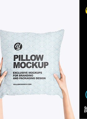 全家抱枕PS样机婴儿枕记忆枕正面包装品牌VI设计LOGO展示素材代下