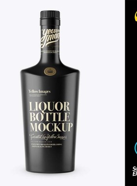 12129 威士忌百利甜香槟瓶红酒瓶酒瓶样机VI品牌设计PSD源文件