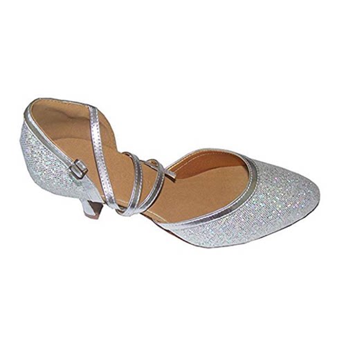 女水立方金银摩登舞蹈鞋艺术表演