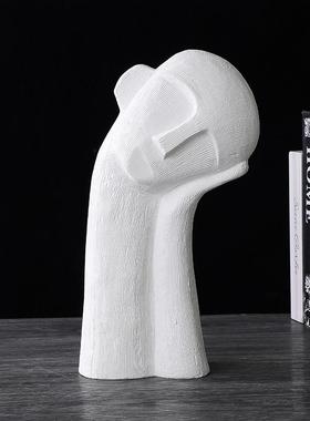 客厅柜子桌面陶瓷简约人像摆件