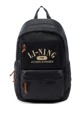 李宁正品运动生活系列男女同款复古潮流印花大容量双肩包ABSU519