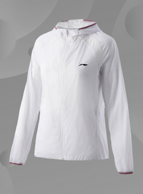 李宁外套新款训练系列女子防晒修身运动休闲风衣透气AFDR126