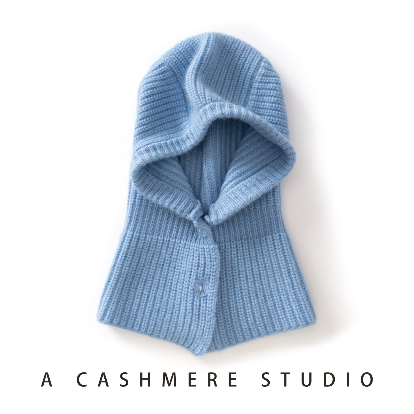 儿童山羊绒加厚针织围巾帽子一体