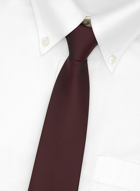 KJ男士正装商务酒红棕色蓝色黑色韩版学生潮新郎结婚婚礼手打领带