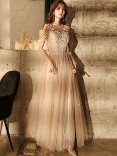 礼服裙轻奢小众高端年会婚礼仙气生日party裙名媛连衣裙 平时可穿