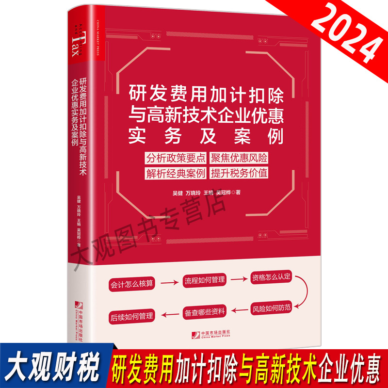 研发费用加计扣除与高新技术企业优惠实务及案例指南高新技术企业研发费用加计扣除政策解析风险防控及经典案例研发费用会计核算-封面