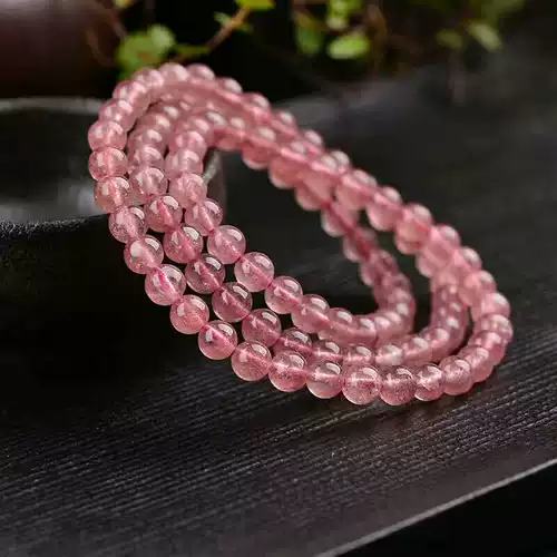 Натуральный кварц, розовый браслет, 8mm, подарок на день рождения