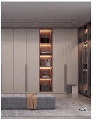 全屋定制兔宝宝衣柜异形楼梯阁楼柜走入式 衣帽间