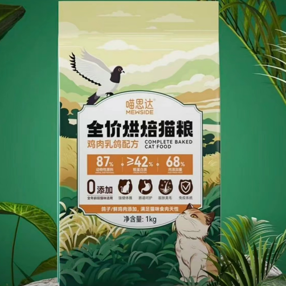 喵思达鸡肉乳鸽配方全价烘焙猫粮