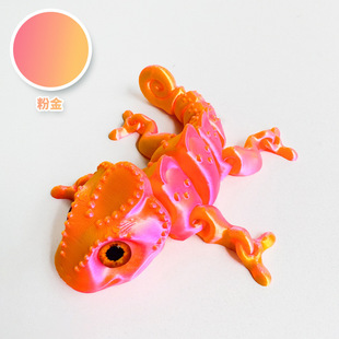 跨境3D打印爆款造景变色龙关节可动渐变模型摆摊夜市儿童玩具礼物