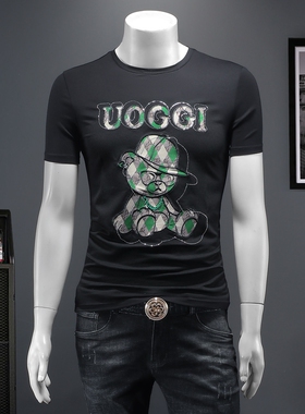 2026夏季IUIUG欧货时尚潮流丝光棉短袖t恤男D320-87627-实价-P55